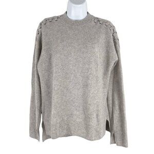 C By Bloomingdale's Sweater‎ Women's XS 2 Ply Cashmere Ribbed Gray FS-1022